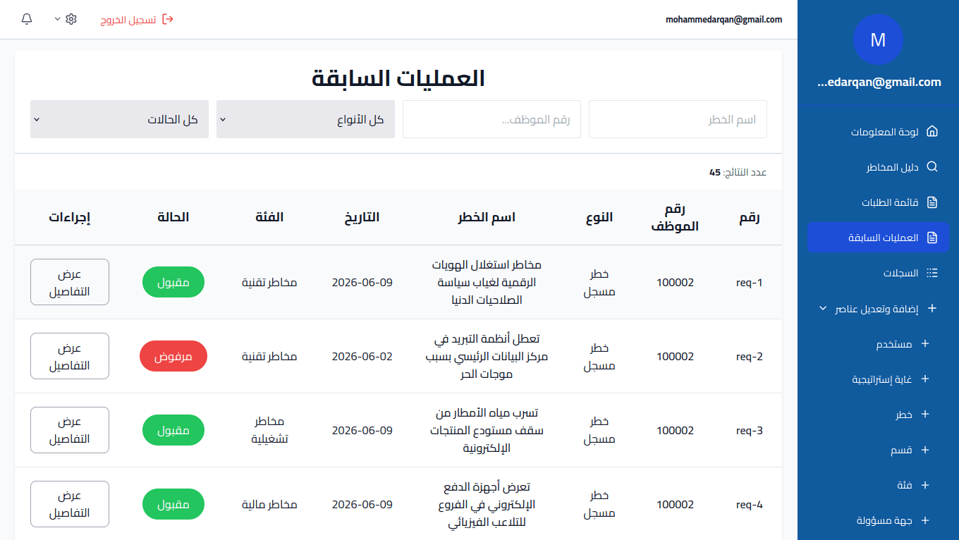 Risk Management (QM) — project screenshot 4